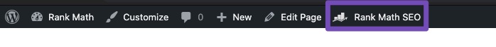 Rank Math Quick Actions Admin Menu
