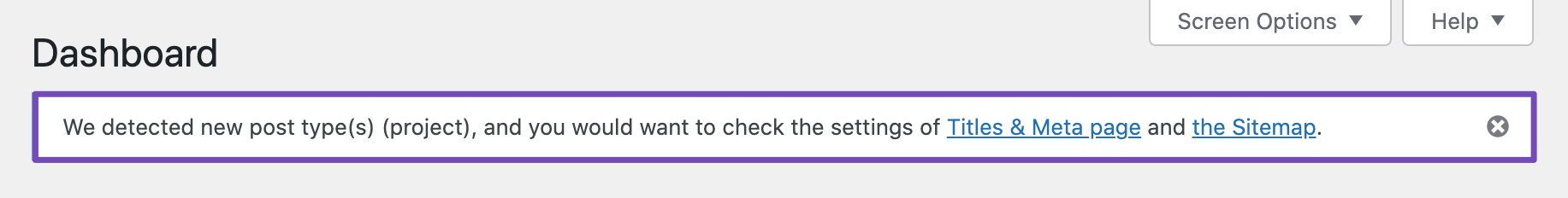 Rank Math notification for new post type