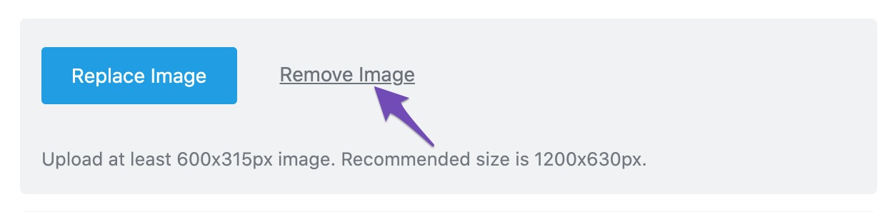 Remove Facebook sharing image