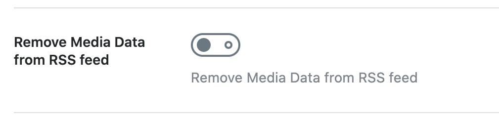 Remove Media Data from RSS feed