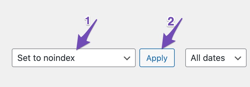 Set to noindex in Bulk