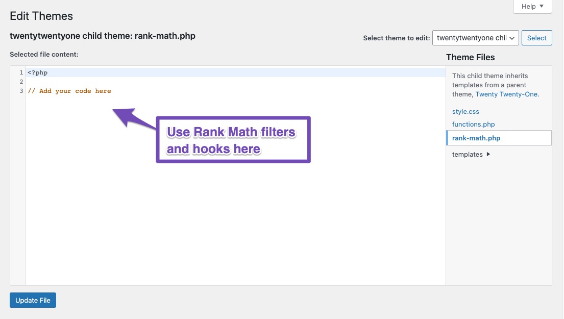 Add Rank Math filter