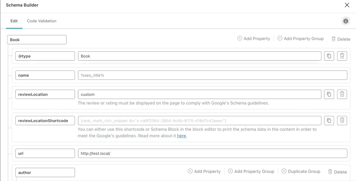 Opening Book Schema In Advanced Editor