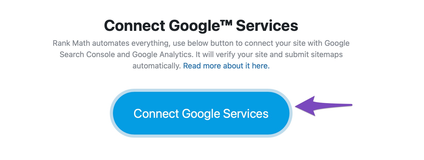 單擊按鈕連接 Google 服務
