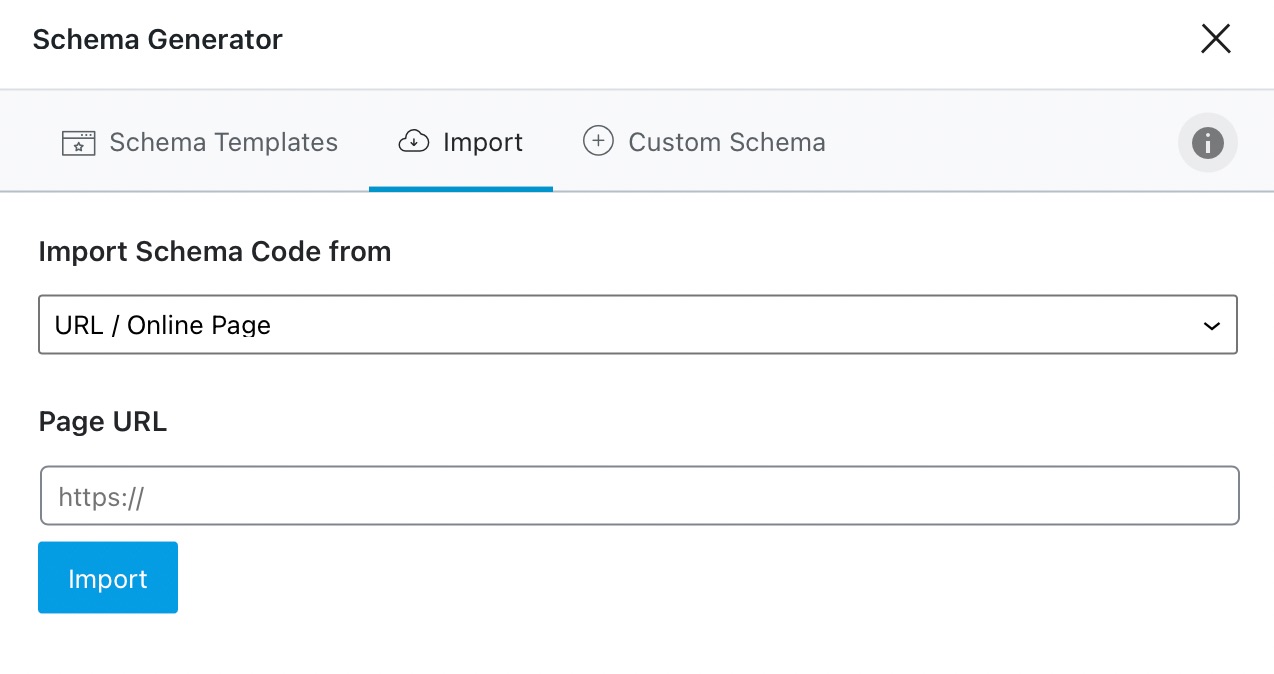 Importing Schema Options