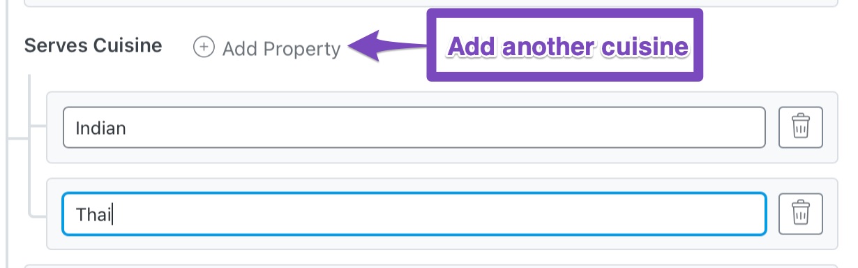 Add Another Cuisine In Schema