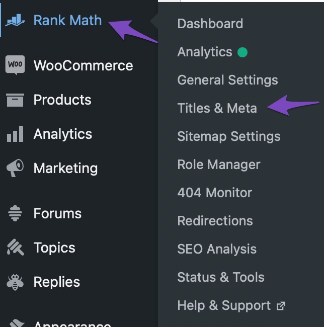 Rank Math Titles And Meta Options