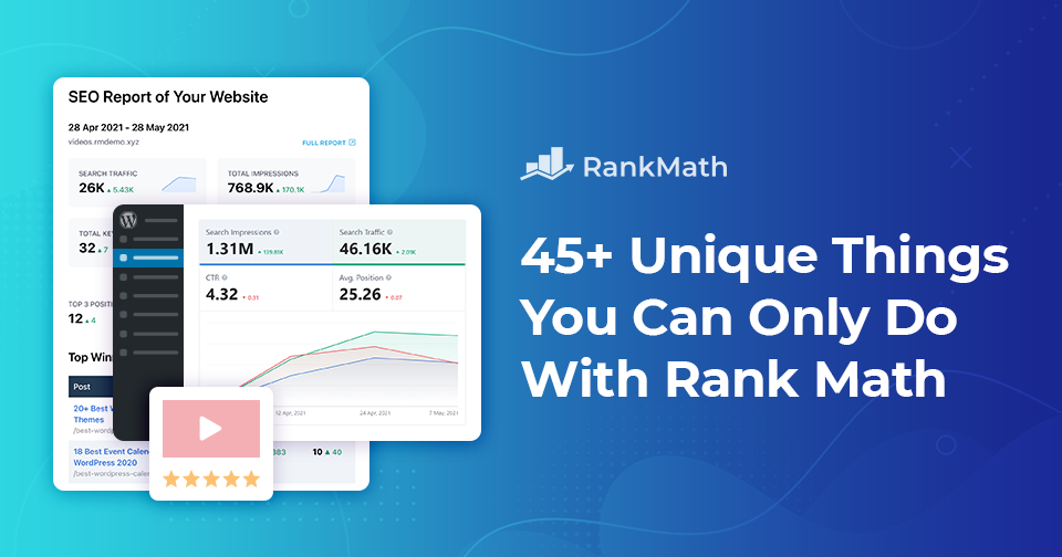 45+ Unique Things you can do only with Rank Math