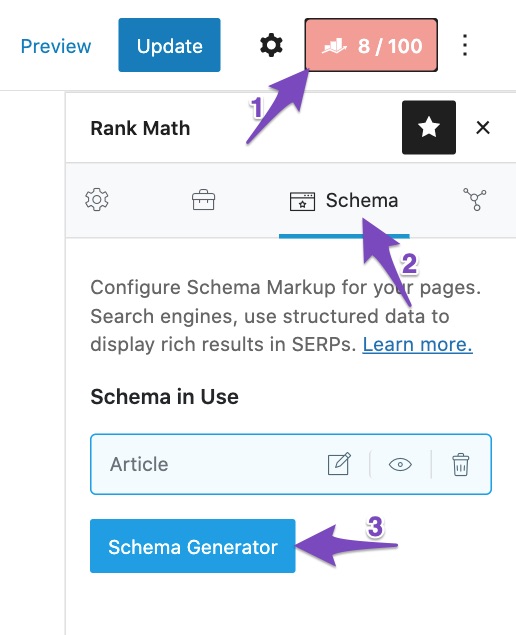 Navigate to Schema Generator