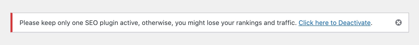 Please keep only one SEO plugin active
