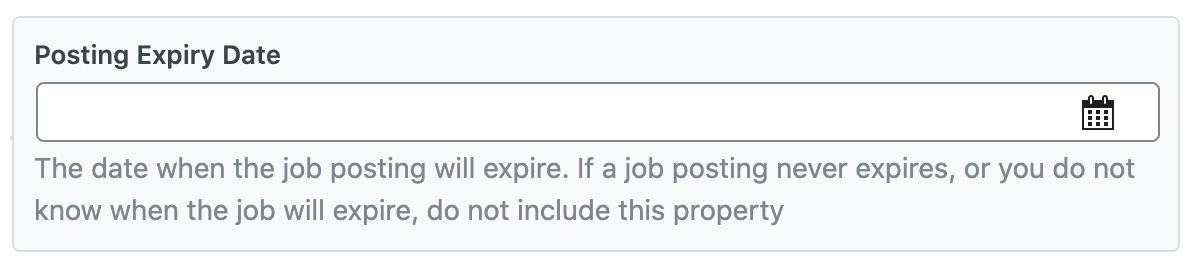 Posting Expiry Date