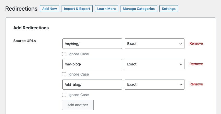 Source URLs pasted in new fields