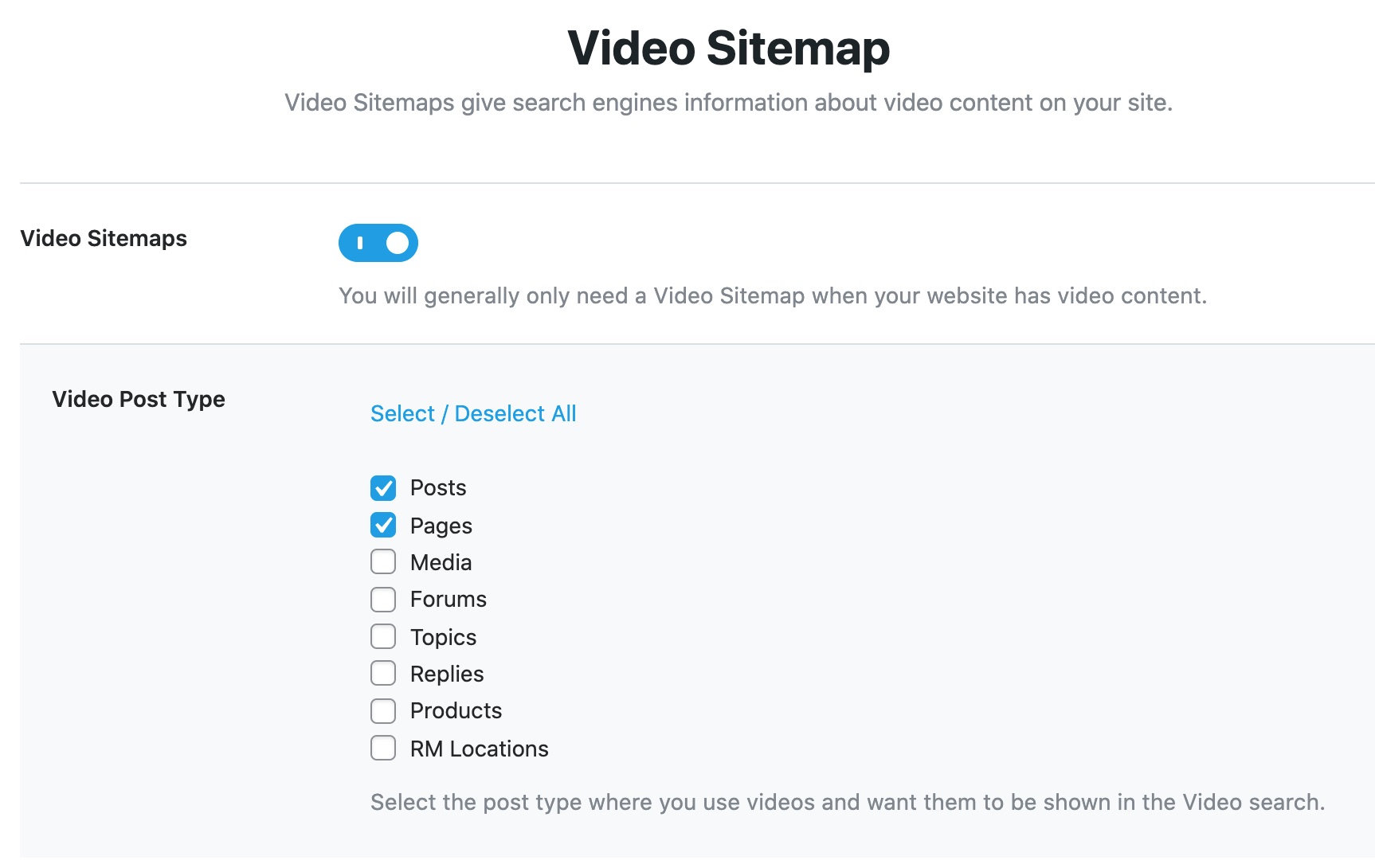 Video Sitemap