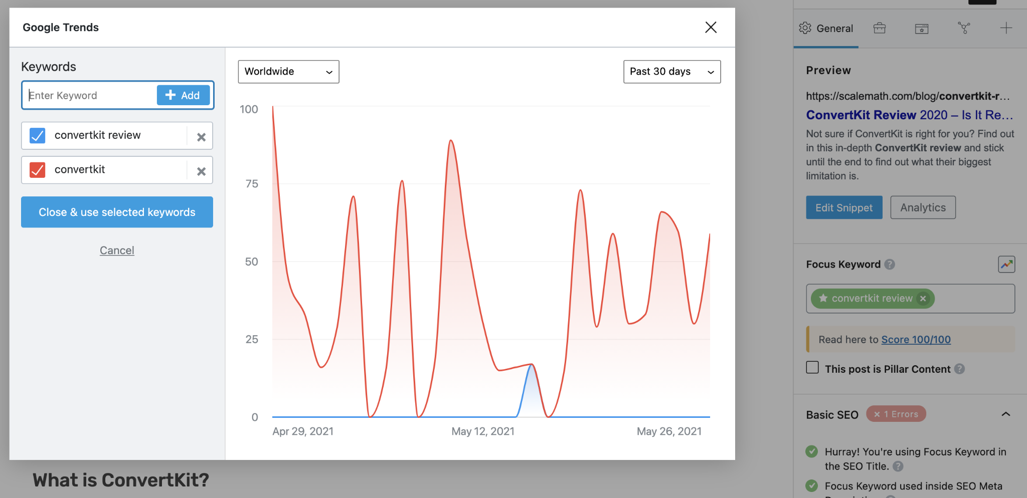 Rank Math Google Trends