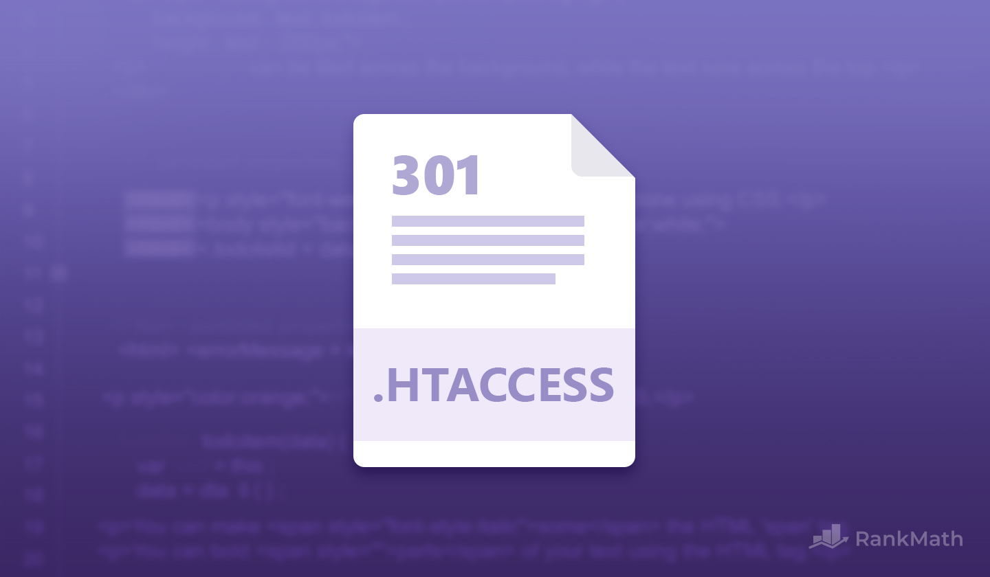Creating 301 Redirects in Bulk By Editing Your .htaccess File