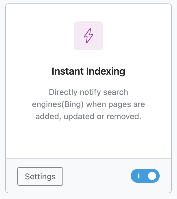 Bing Instant Indexing