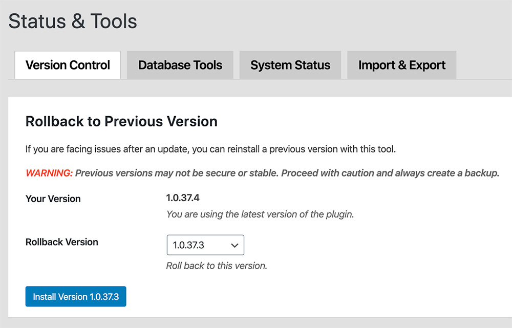 Status & Tools