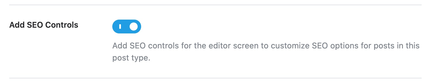 Add SEO Controls - Posts
