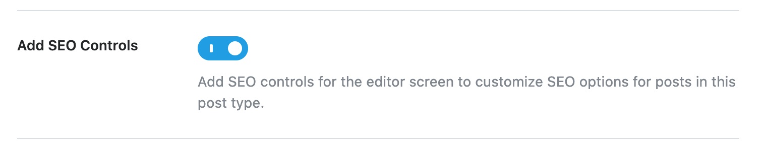 Add SEO Controls