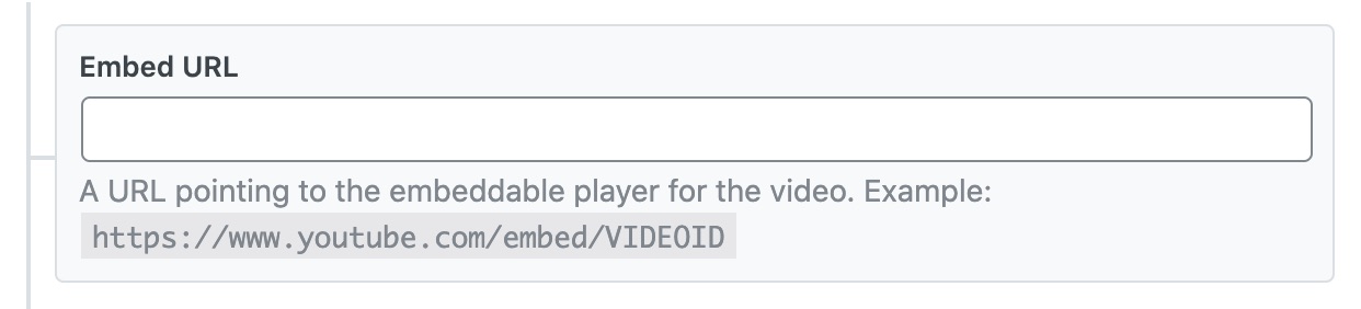 Embed URL - Video Schema