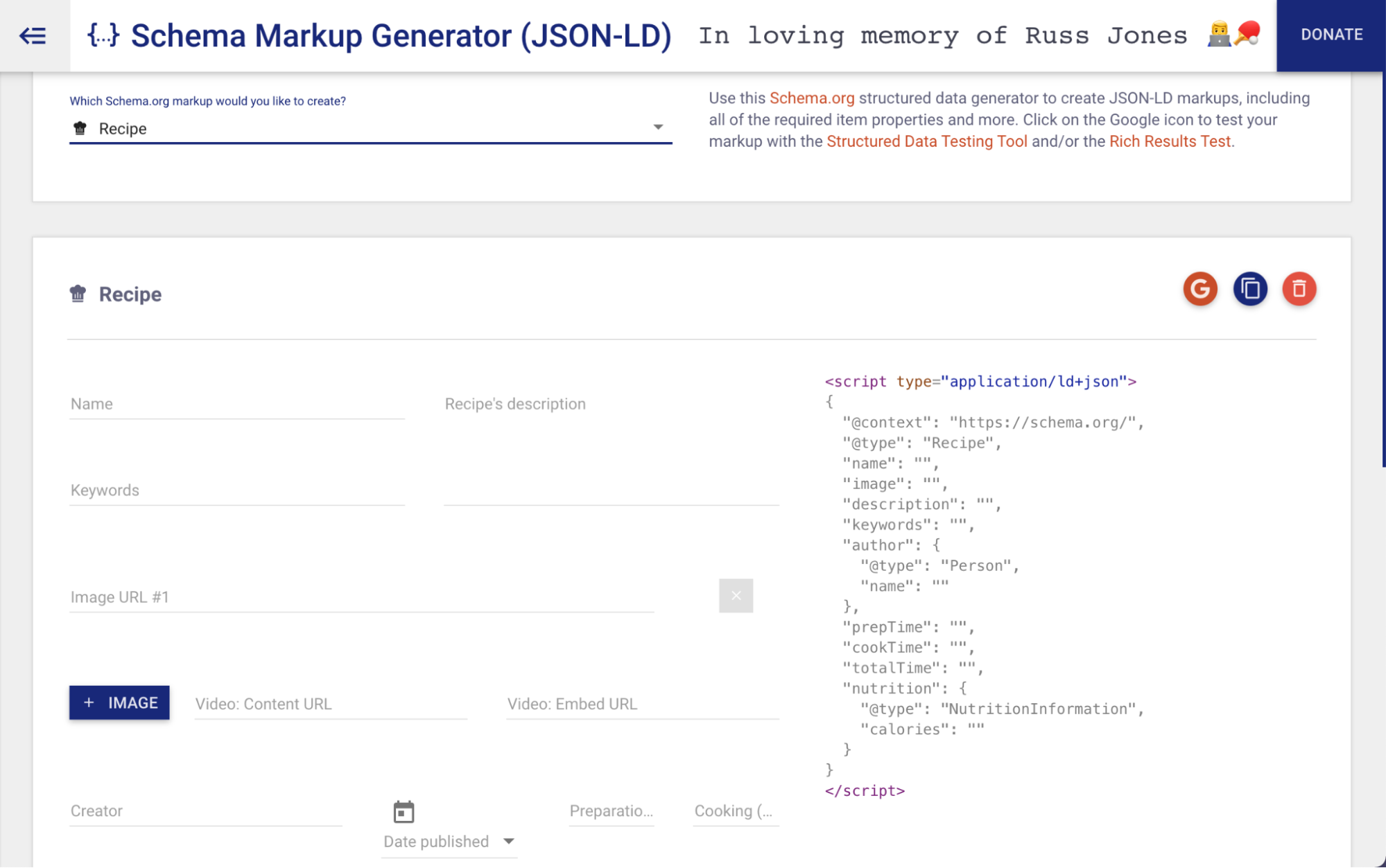 Add Recipe Content for Schema