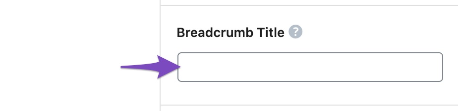 Add Breadcrumb title in Rank Math Meta Box