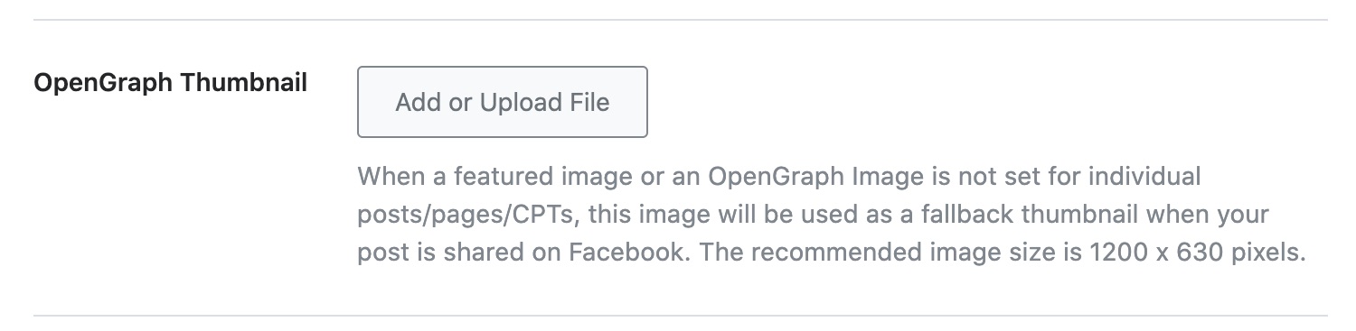 OpenGraph Thumbnail Setting