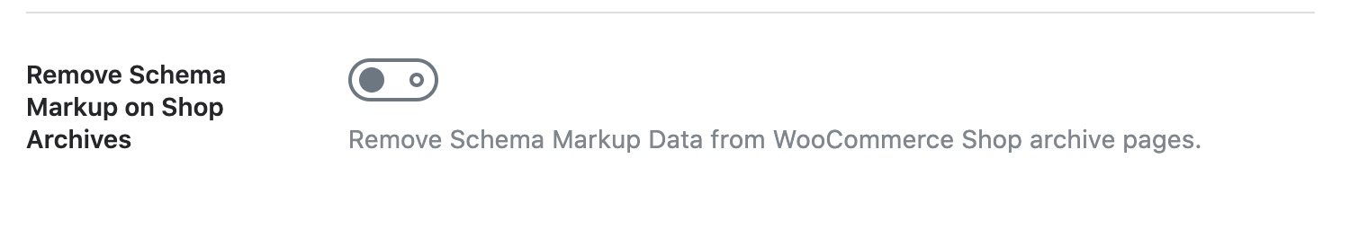 Remove Schema Markup on Shop Archives