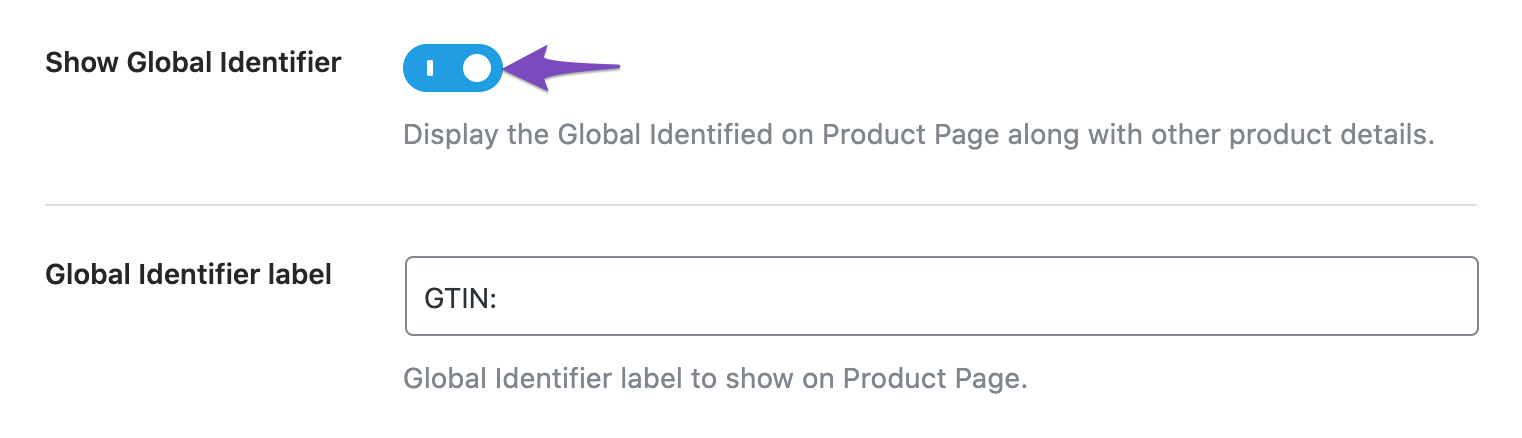 Enable show global identifier