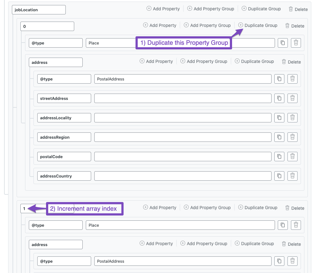 Create multiple locations for JobPosting Schema