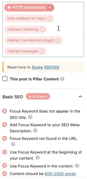 Rank Math Content Analysis Tests Specific To Keywords