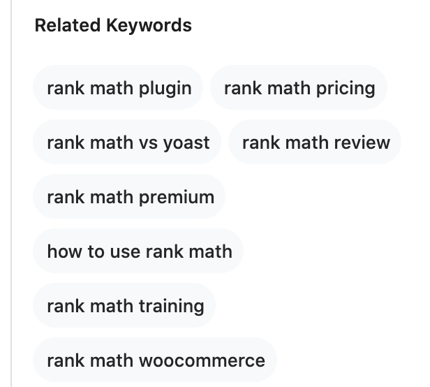 Related keywords - Content AI