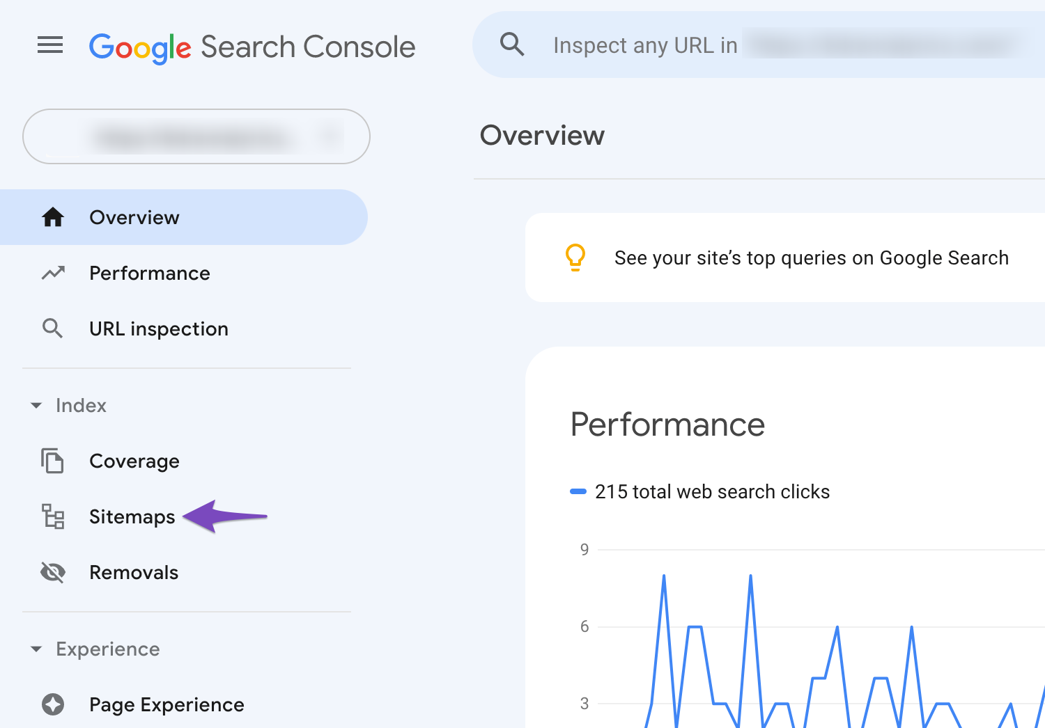 Access Sitemaps in Google Search Console