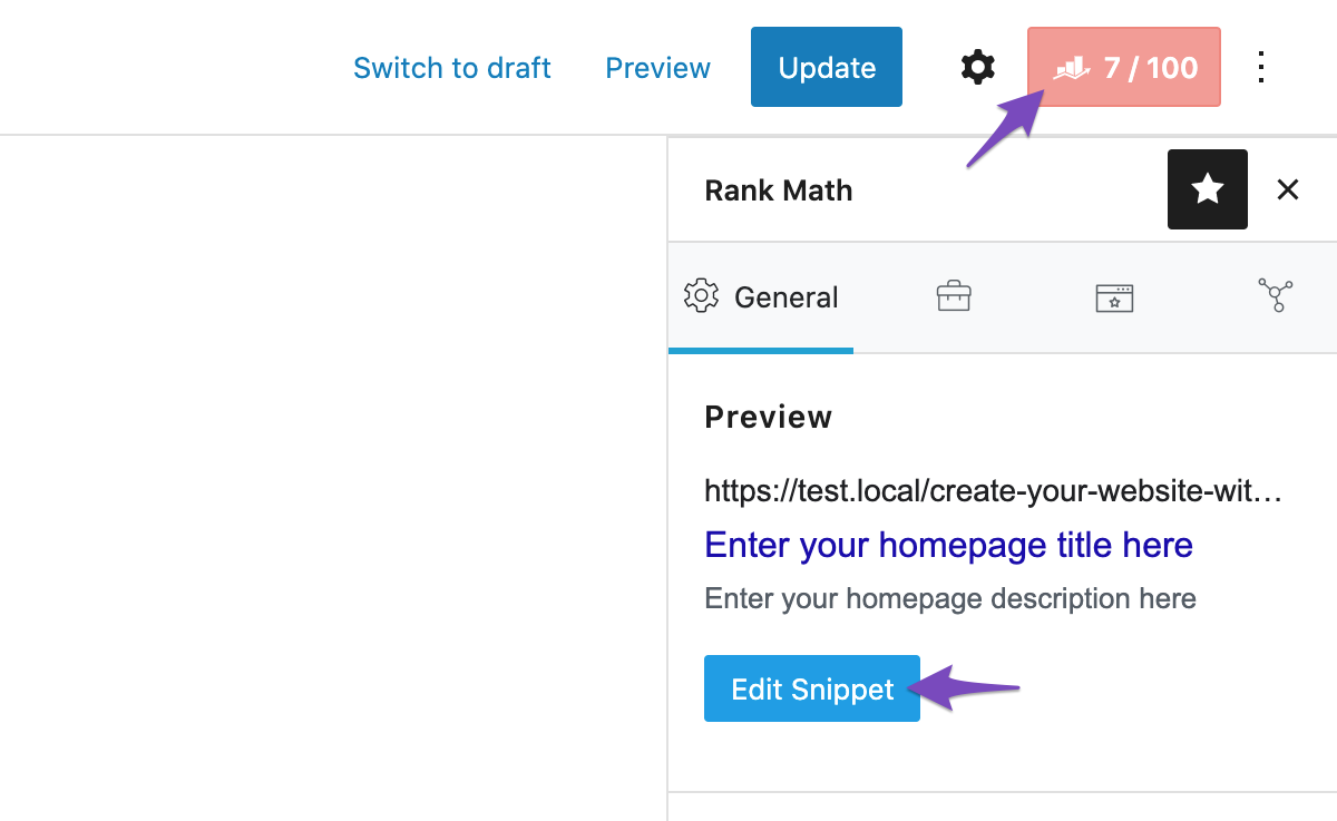 Edit Snippet in Gutenberg Editor