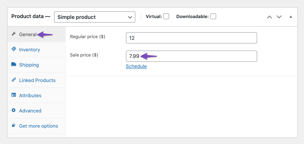 Sale price for Product in WooCommerce
