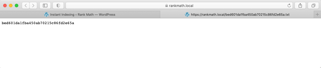 API Key served by Rank Math