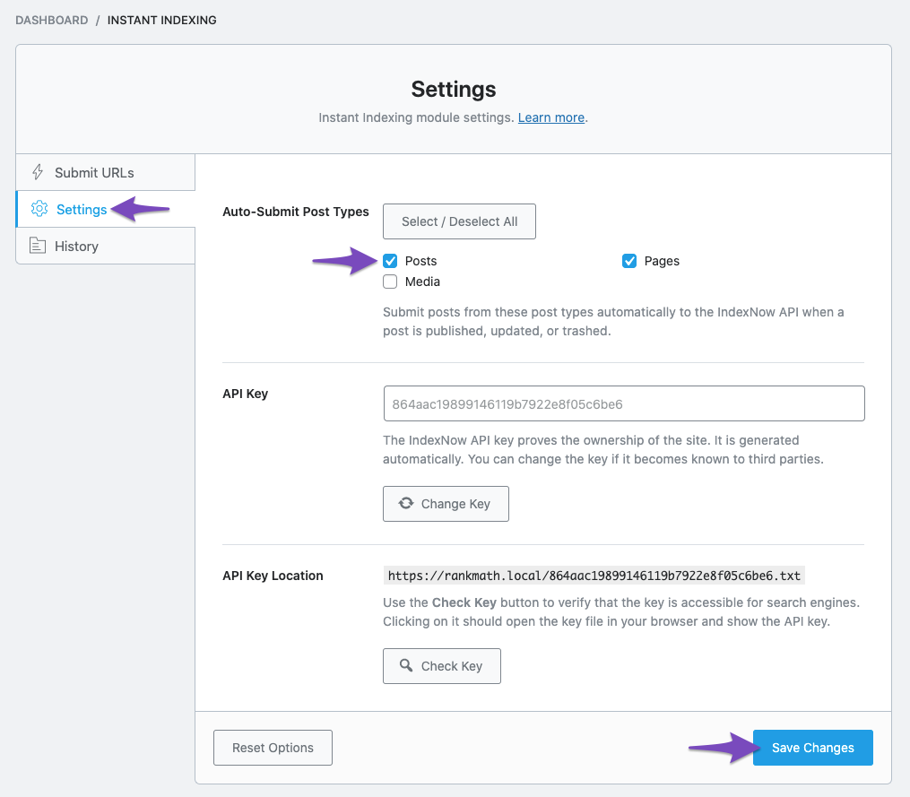 IndexNow Auto-Submit Post Types