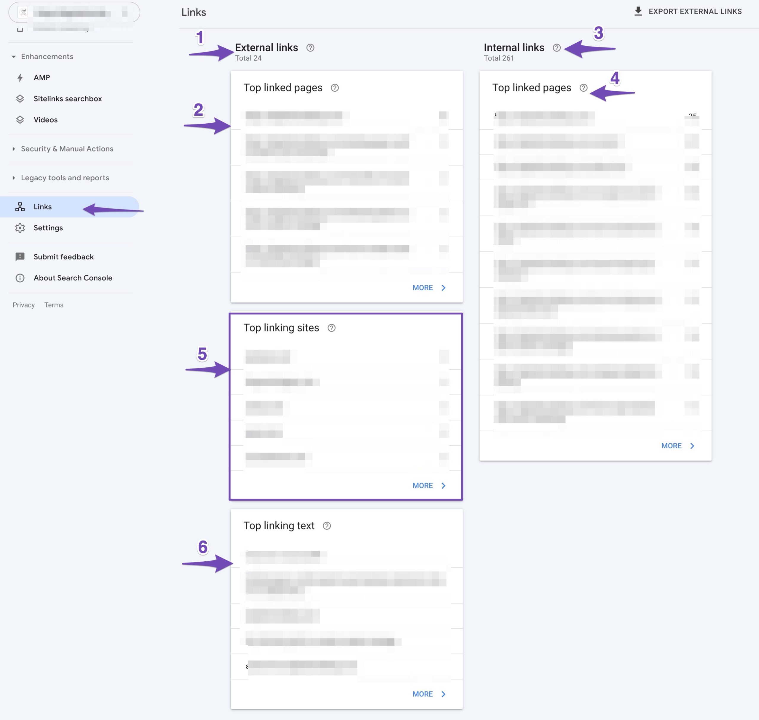 Check referring domains