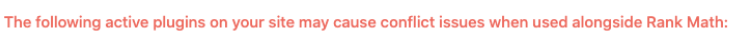 Plugin Conflict With Rank Math
