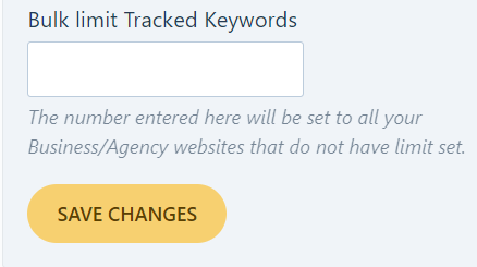 Bulk limit Tracked Keywords