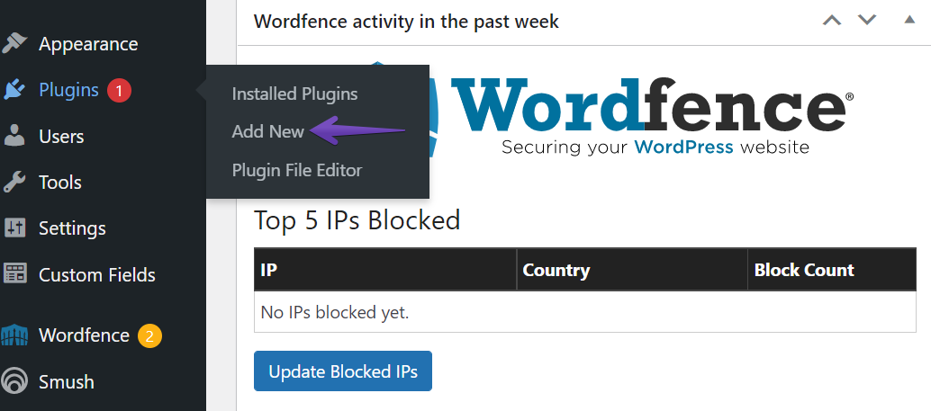 add new plugin- WordPress