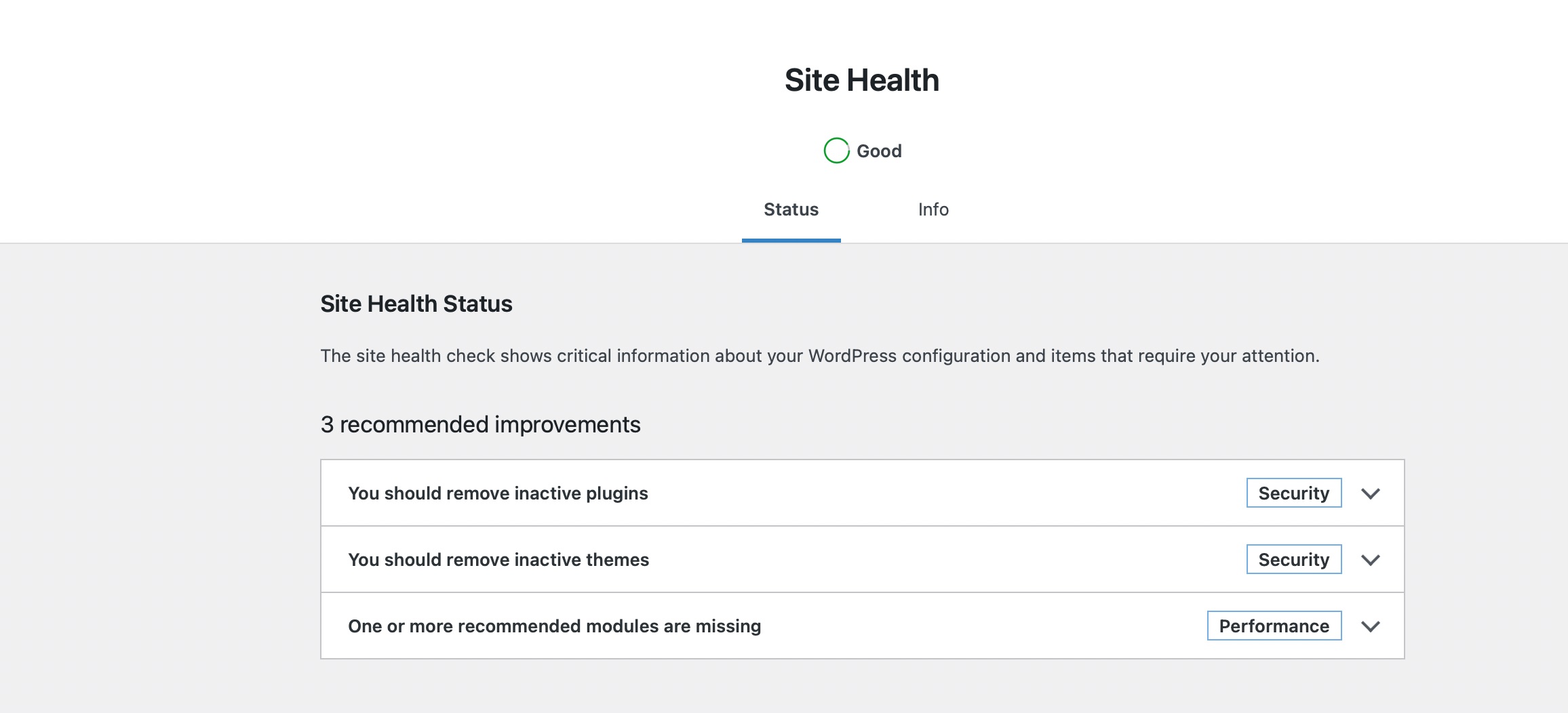 Check site health