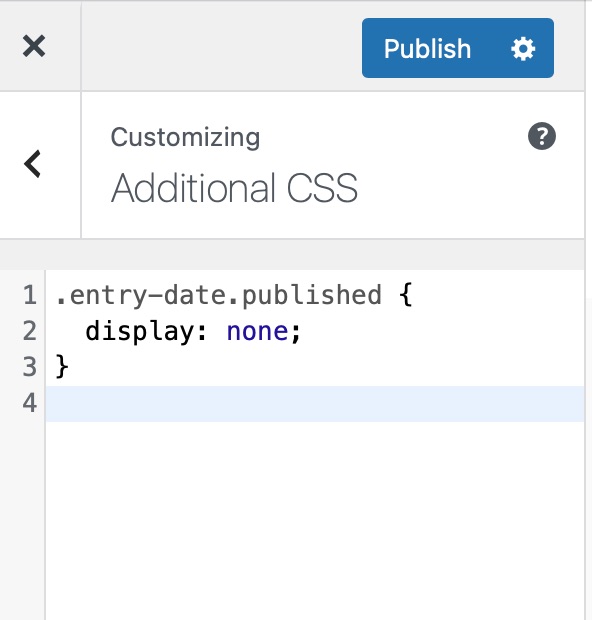 Adicionar código CSS 