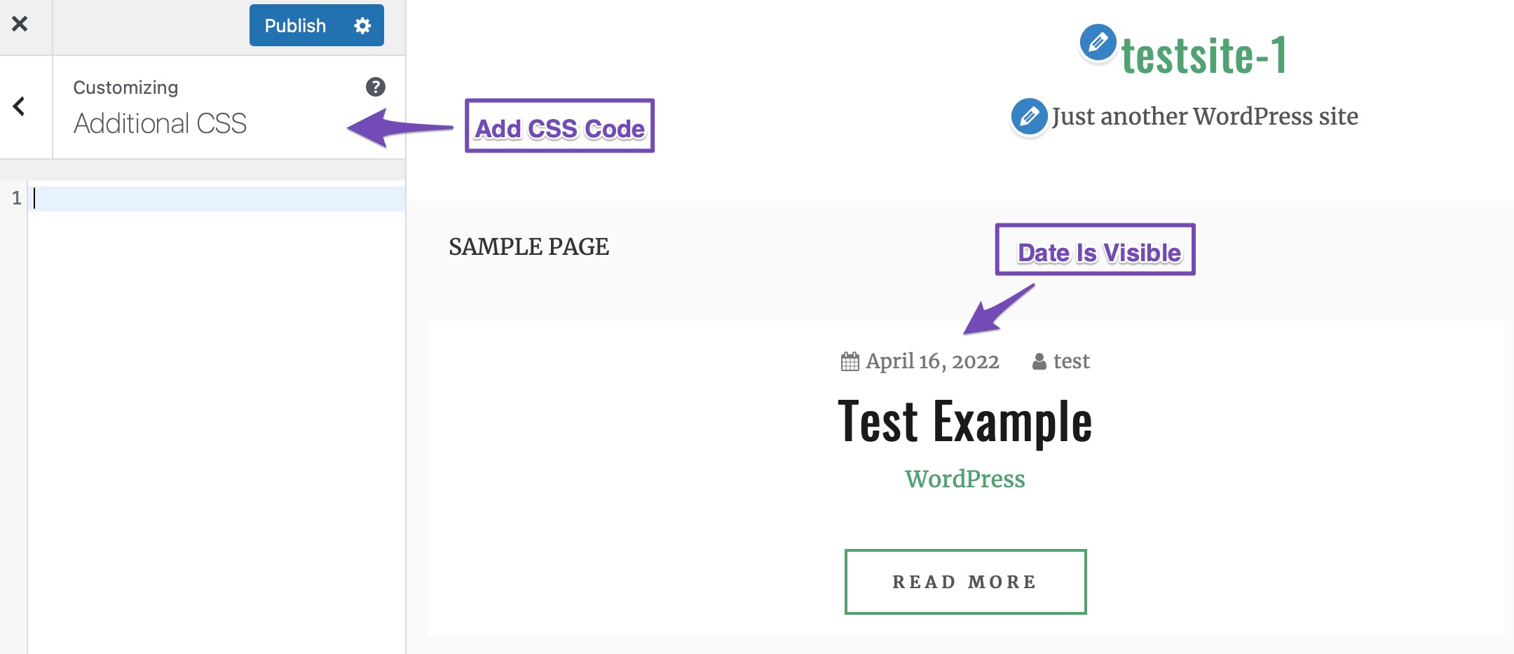 کد CSS را اضافه کنید