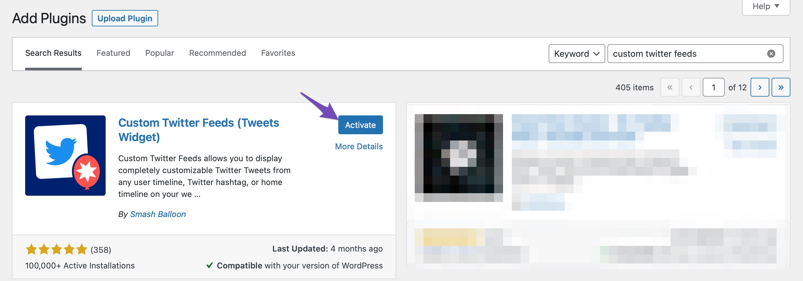 instale e ative o plugin Custom Twitter Feeds