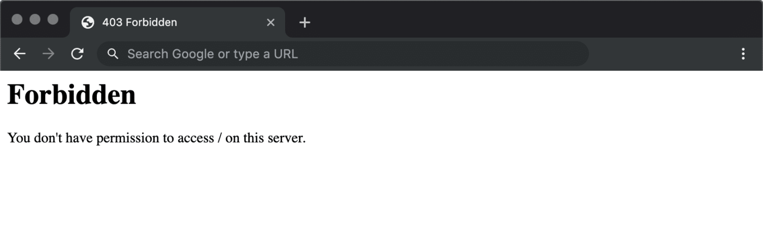 403 Forbidden error