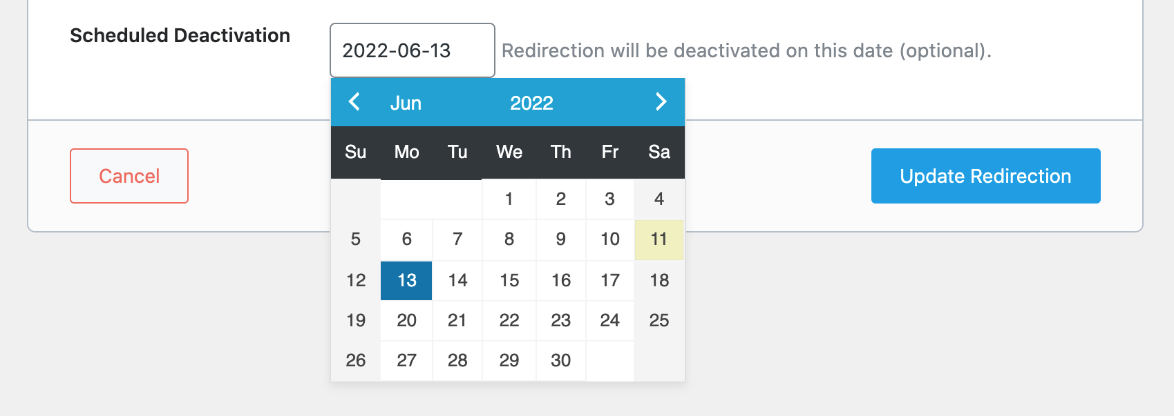 Scheduled Deactivation