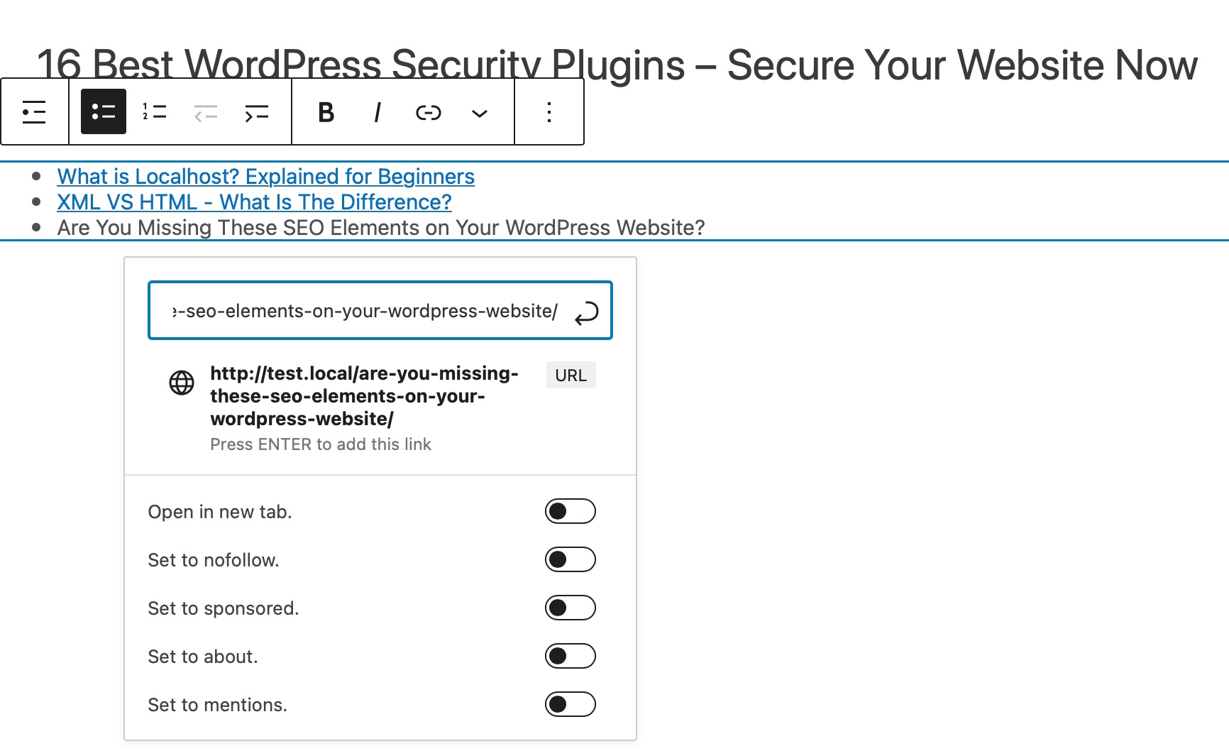 Adicionar um link para postagens em destaque