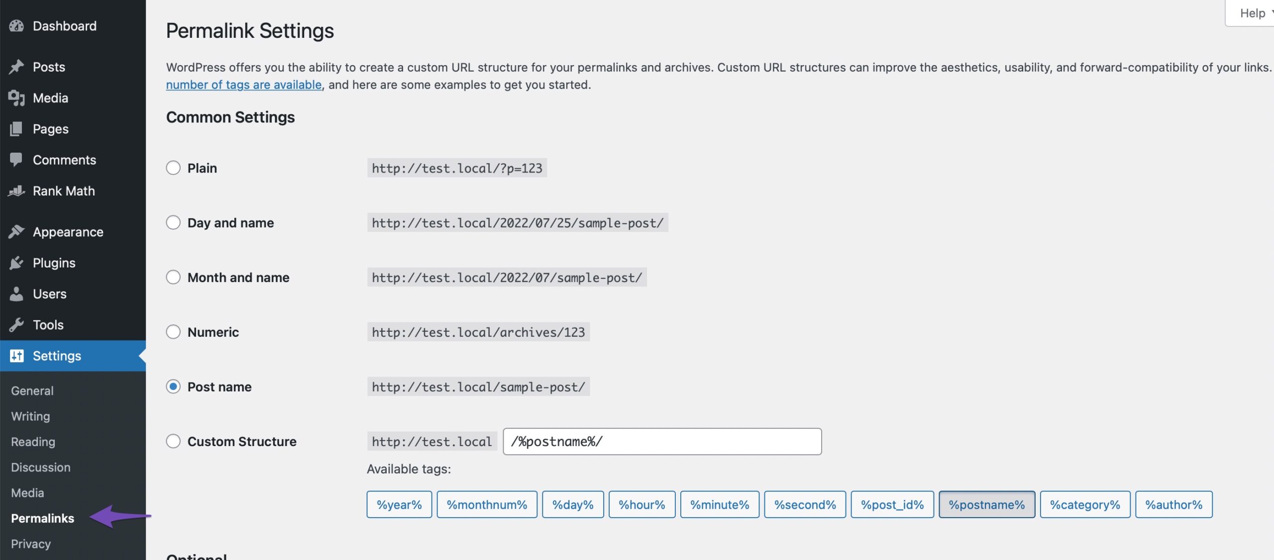 fix WordPress permalinks not working by resetting permalink settings