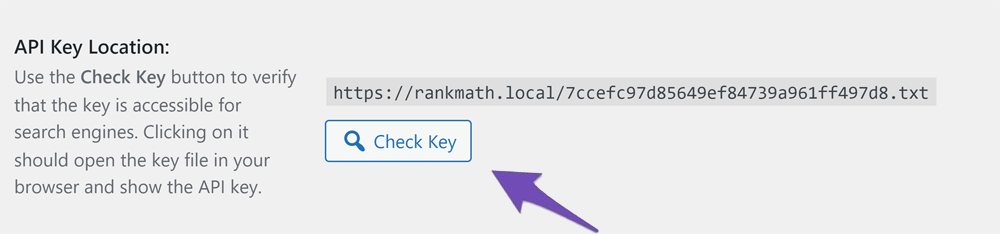 Check API key location